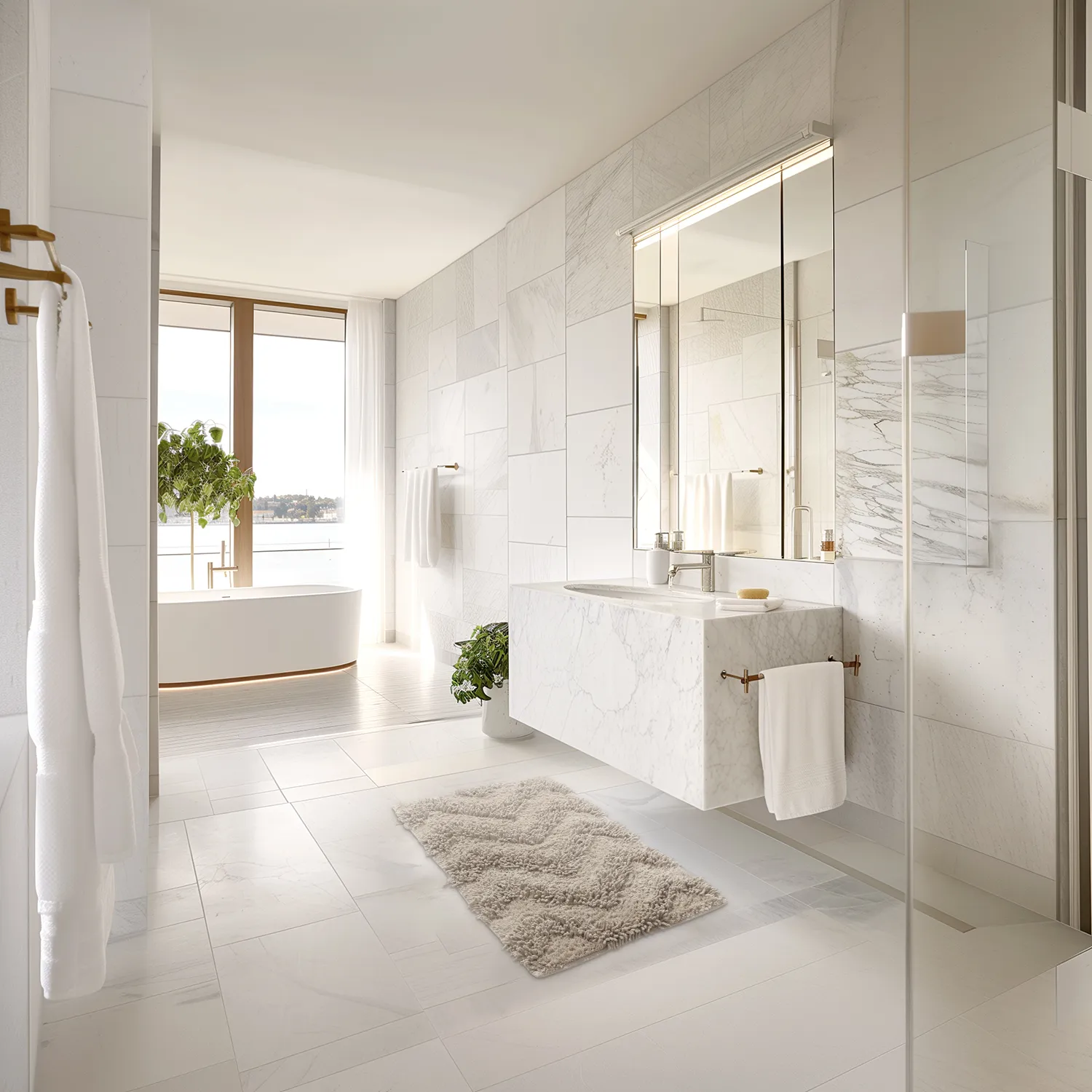 Badezimmerteppich - Tressa (beige)