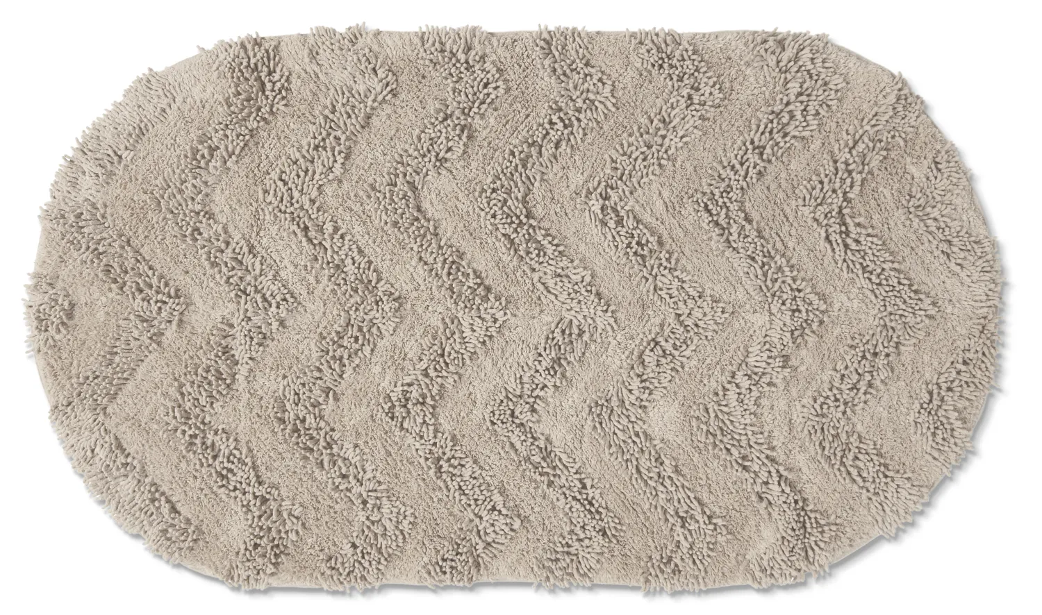 Ovaler badezimmerteppich - Tressa (beige)