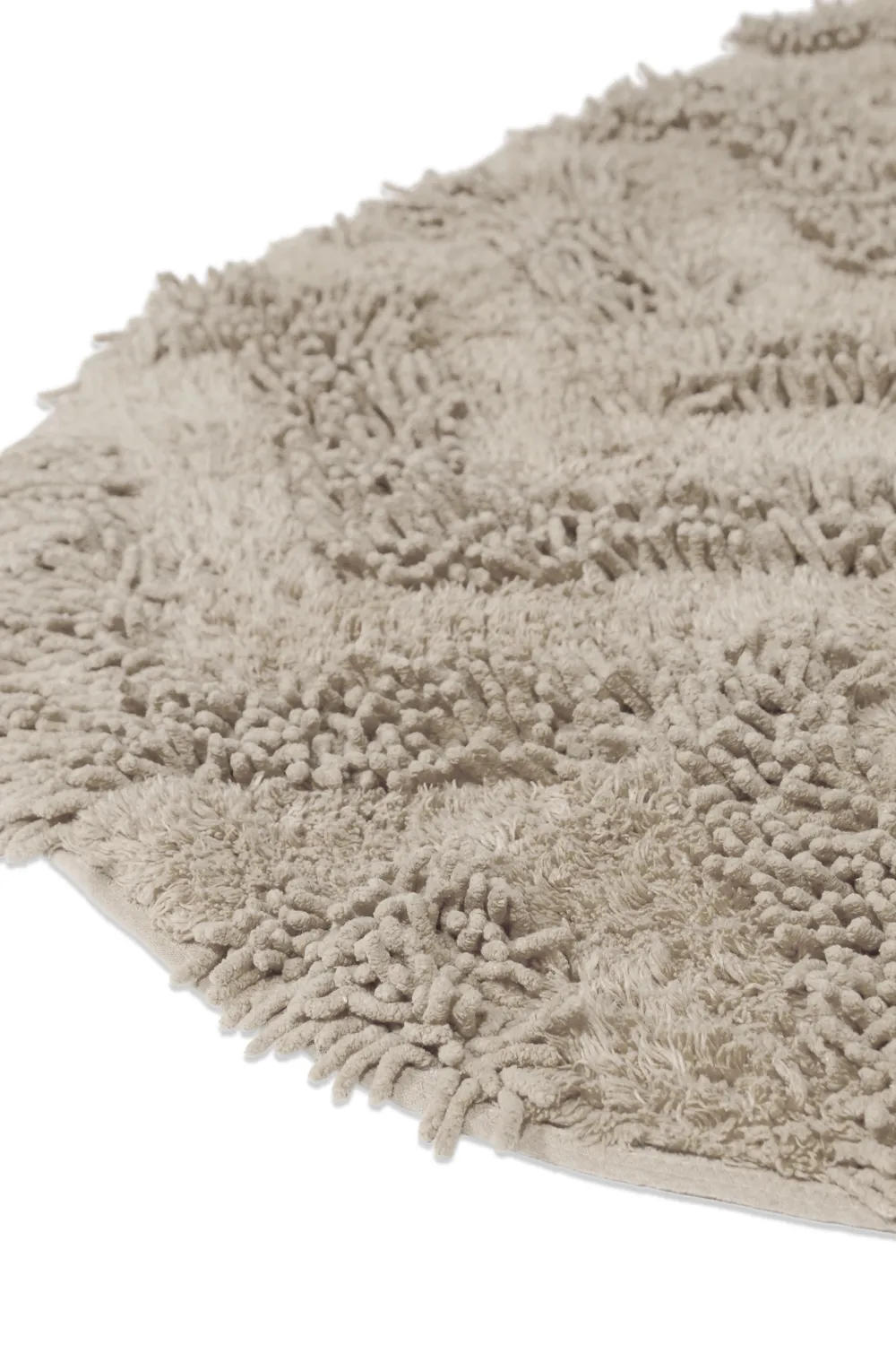 Ovaler badezimmerteppich - Tressa (beige)