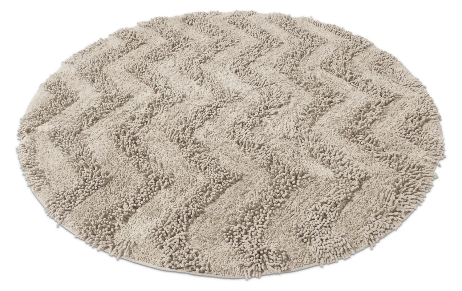Runder badezimmerteppich - Tressa (beige)