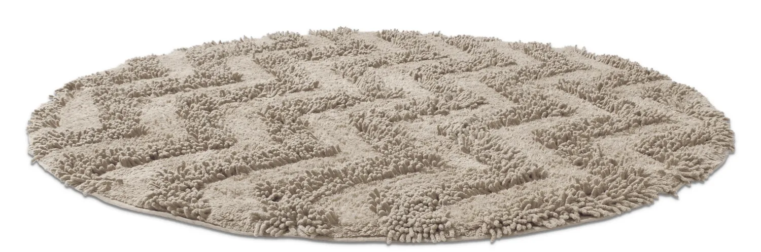Runder badezimmerteppich - Tressa (beige)