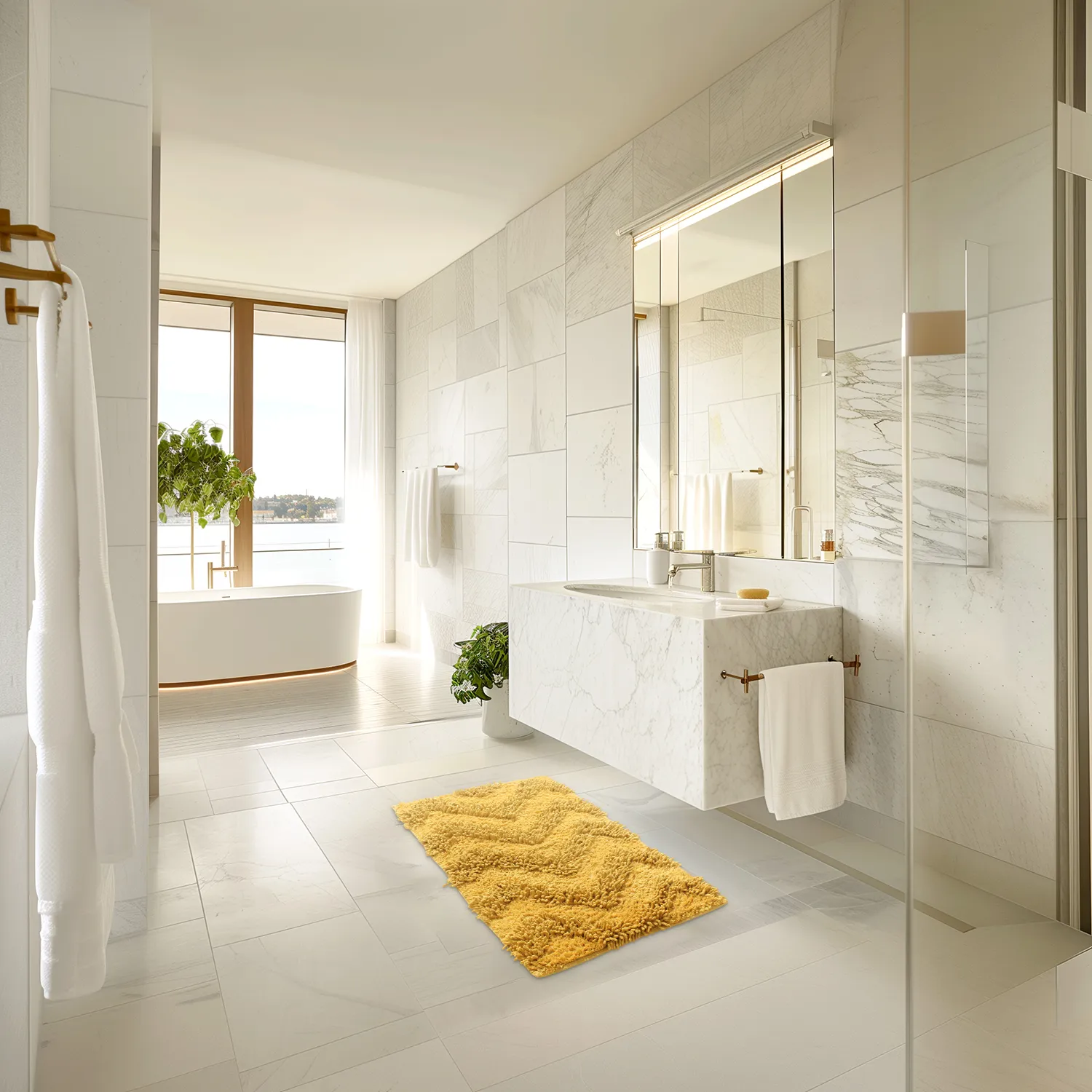 Badezimmerteppich - Tressa (gelb)