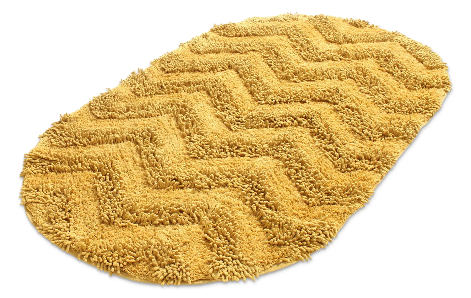 Ovaler badezimmerteppich - Tressa (gelb)