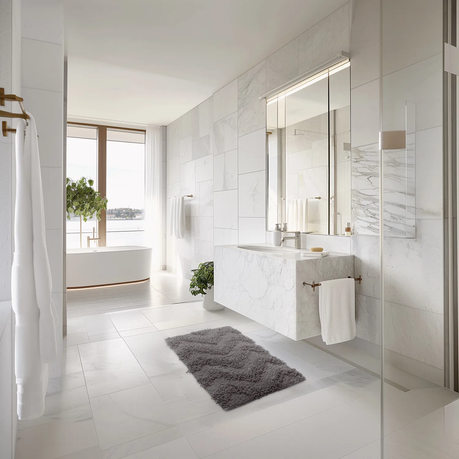Badezimmerteppich - Tressa (dunkelgrau)