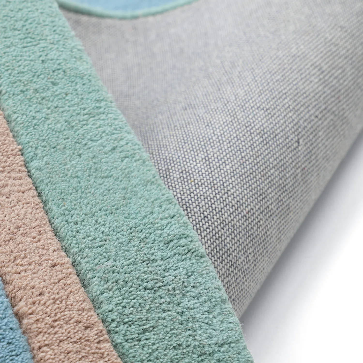 Kinderteppich - Giraffe Hand Tufted Wool Premium (hellblau/mehrfarbig)