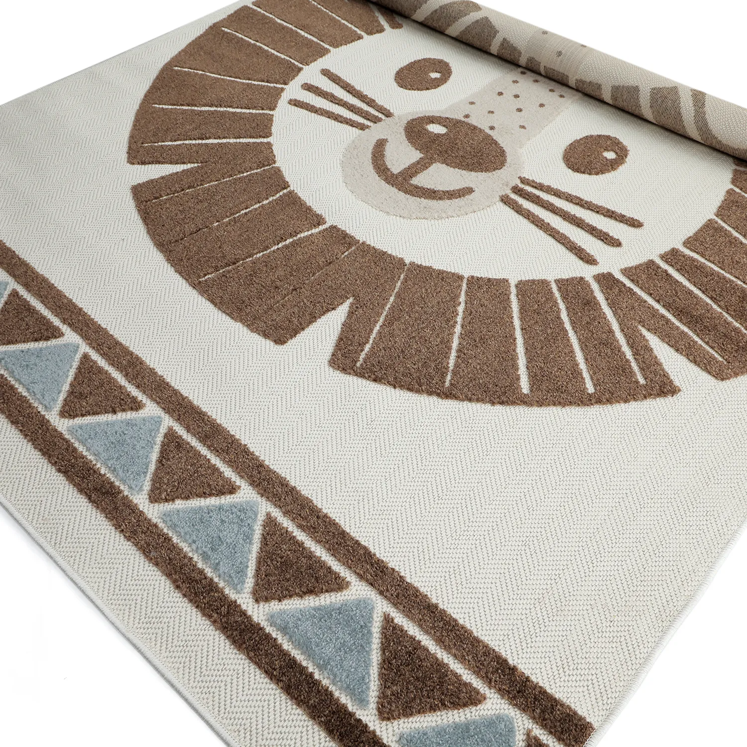 Kinderteppich - Kind Lion (creme/blau)