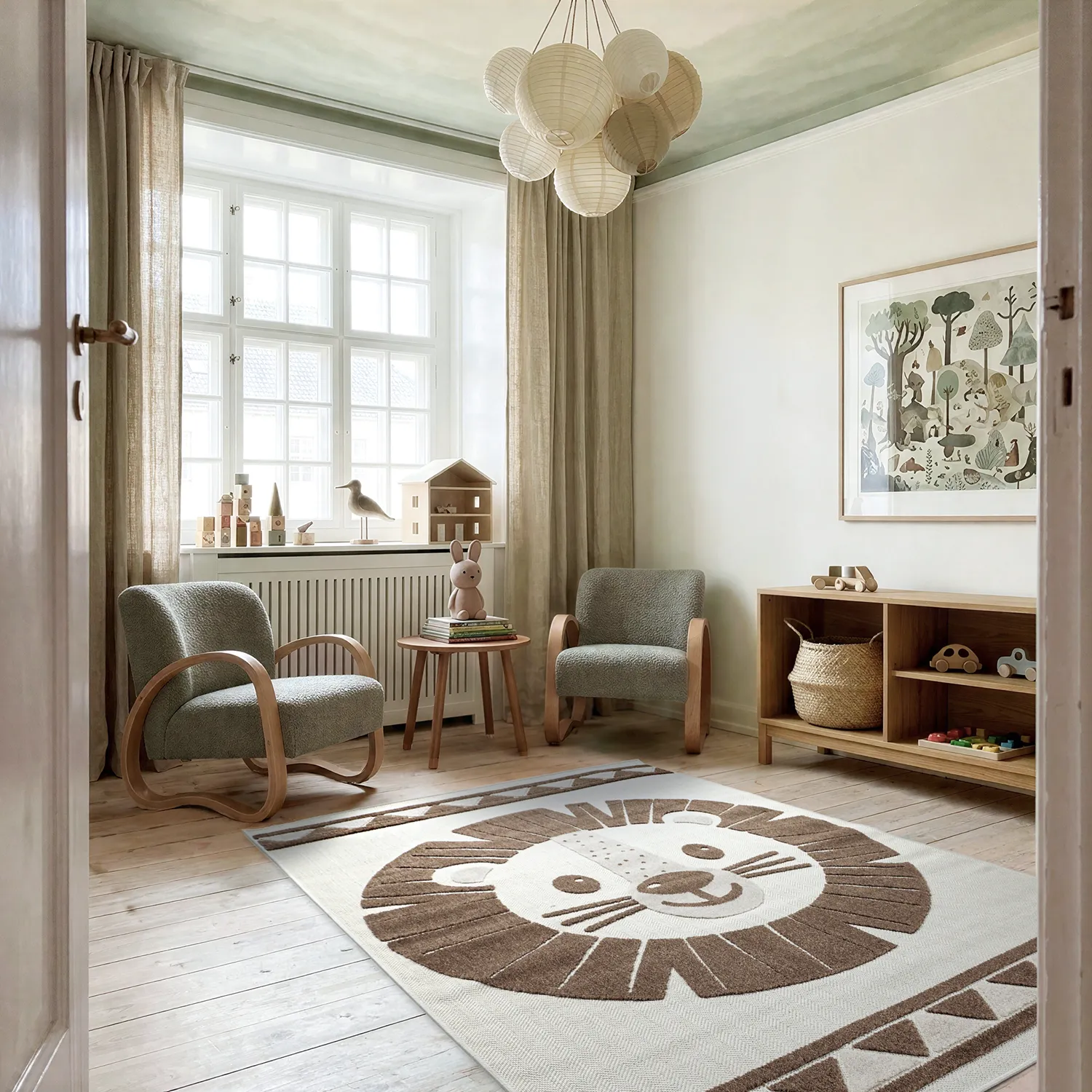 Kinderteppich - Kind Lion (creme/braun)