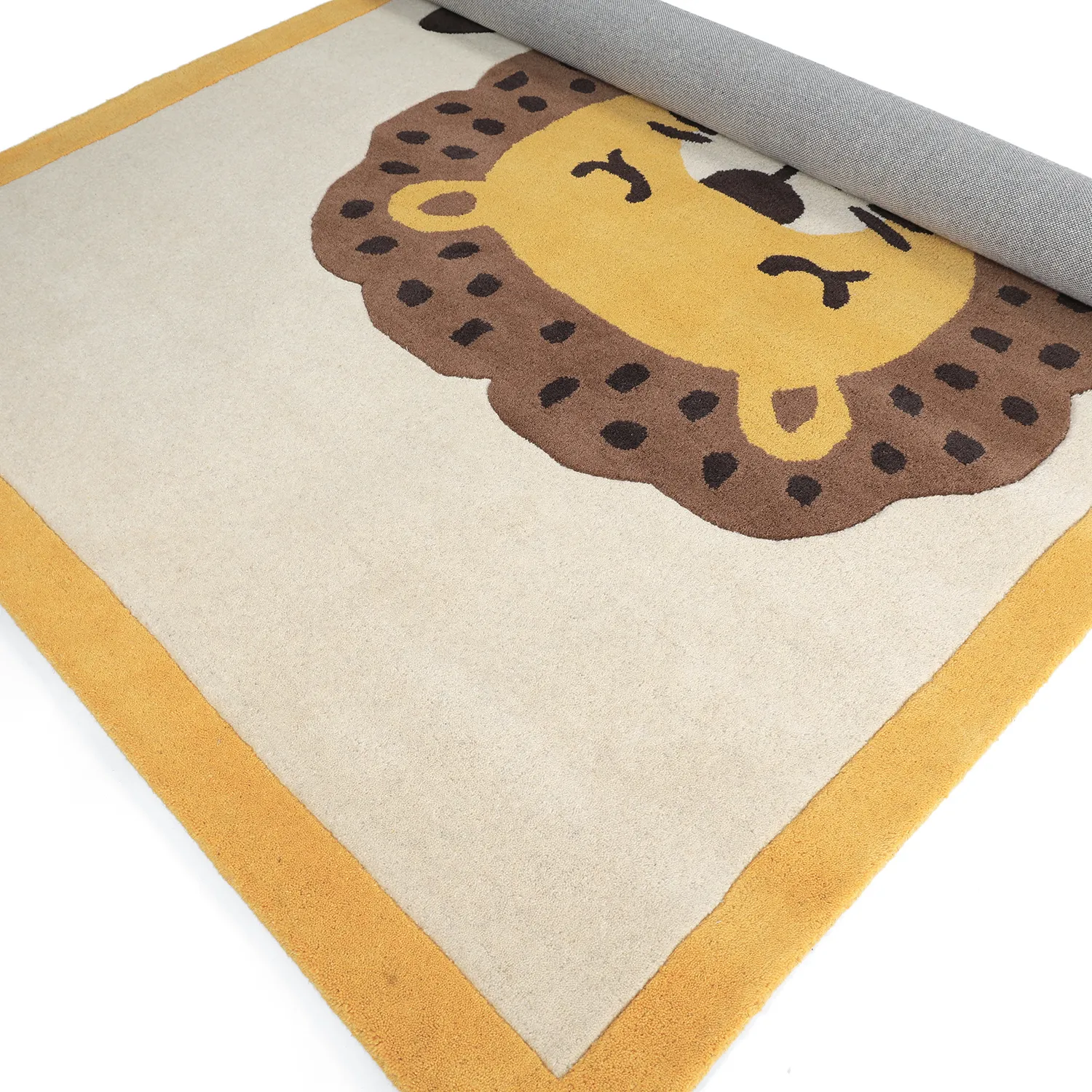 Kinderteppich - Lion Hand Tufted Wool Premium (beige/mehrfarbig)