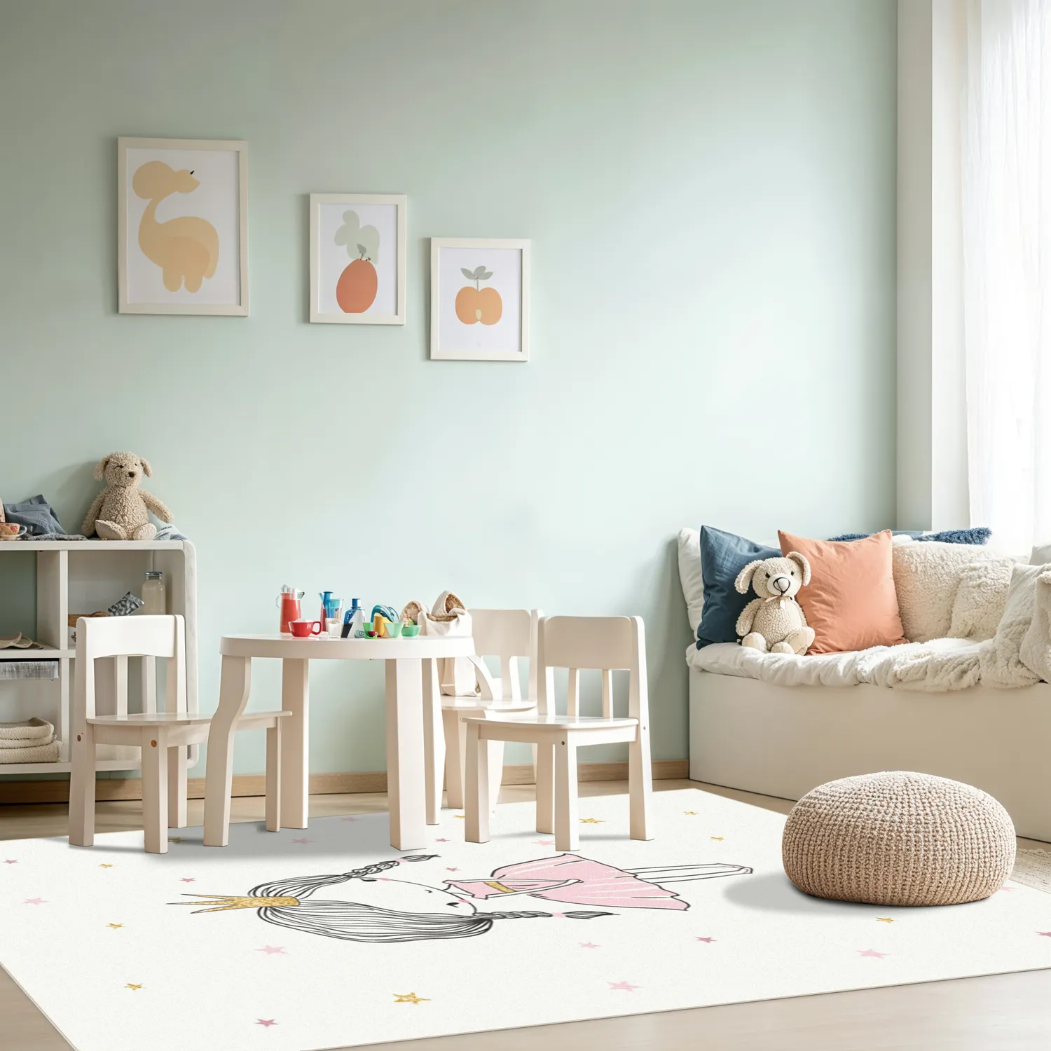 Kinderteppich - Princess (rosa)