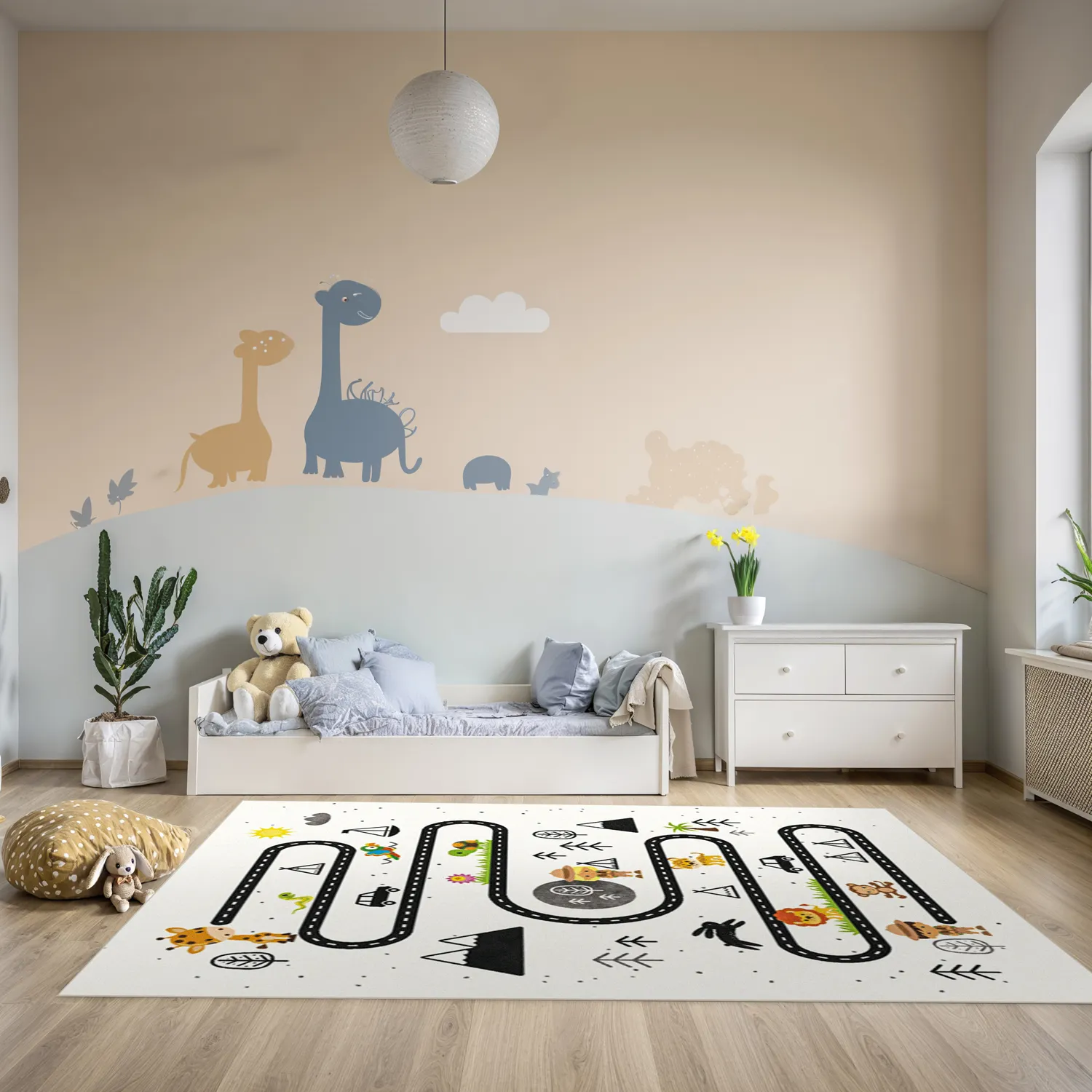Kinderteppich - Safari road