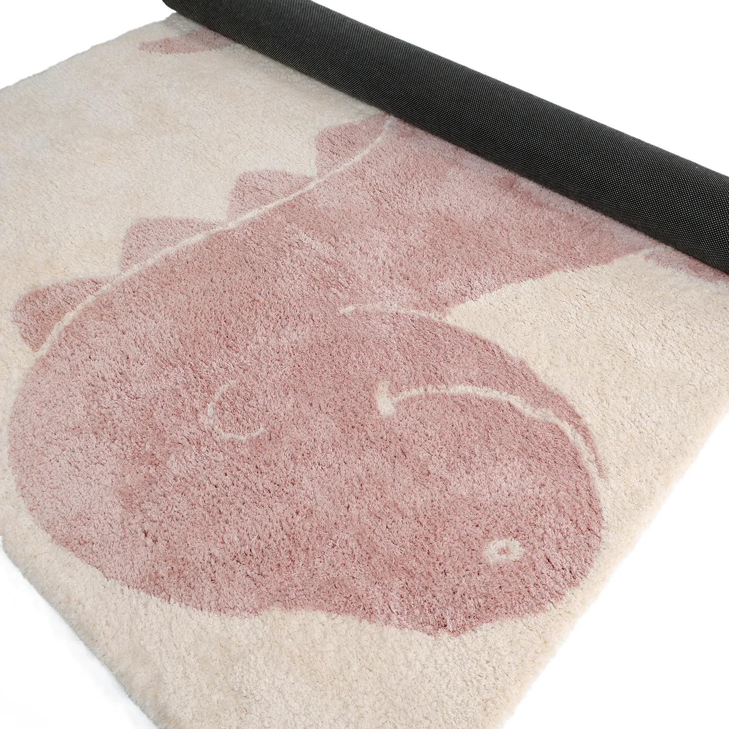 Kinderteppich - Soft Dino (creme/rosa)