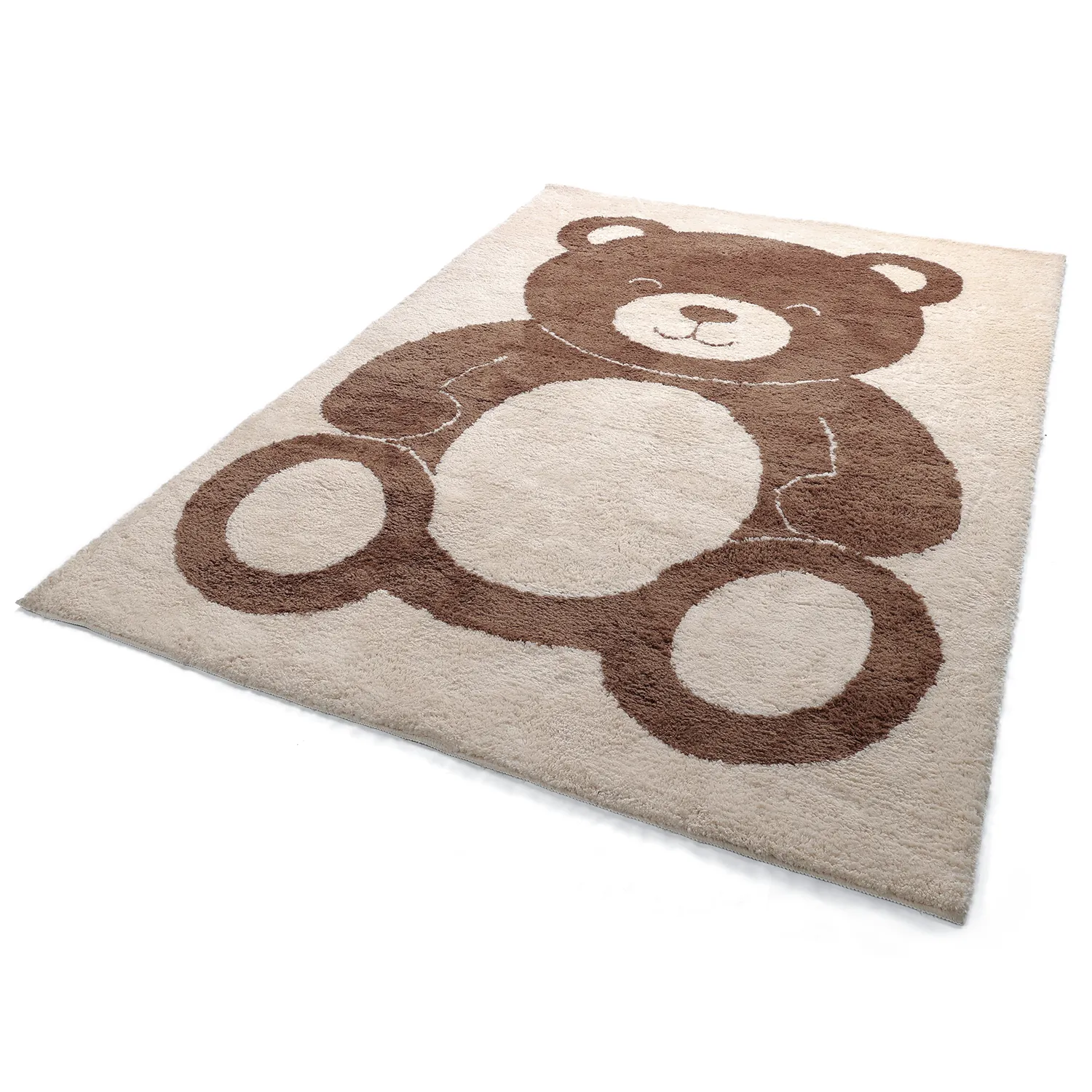 Kinderteppich - Soft Teddybear (creme/braun)