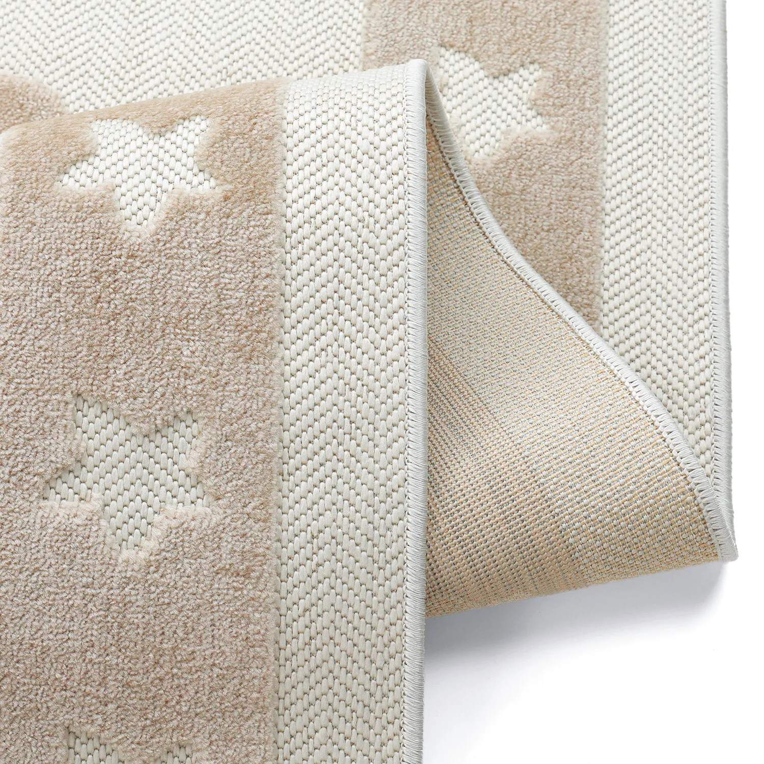Kinderteppich - Star Frame (creme/braun)
