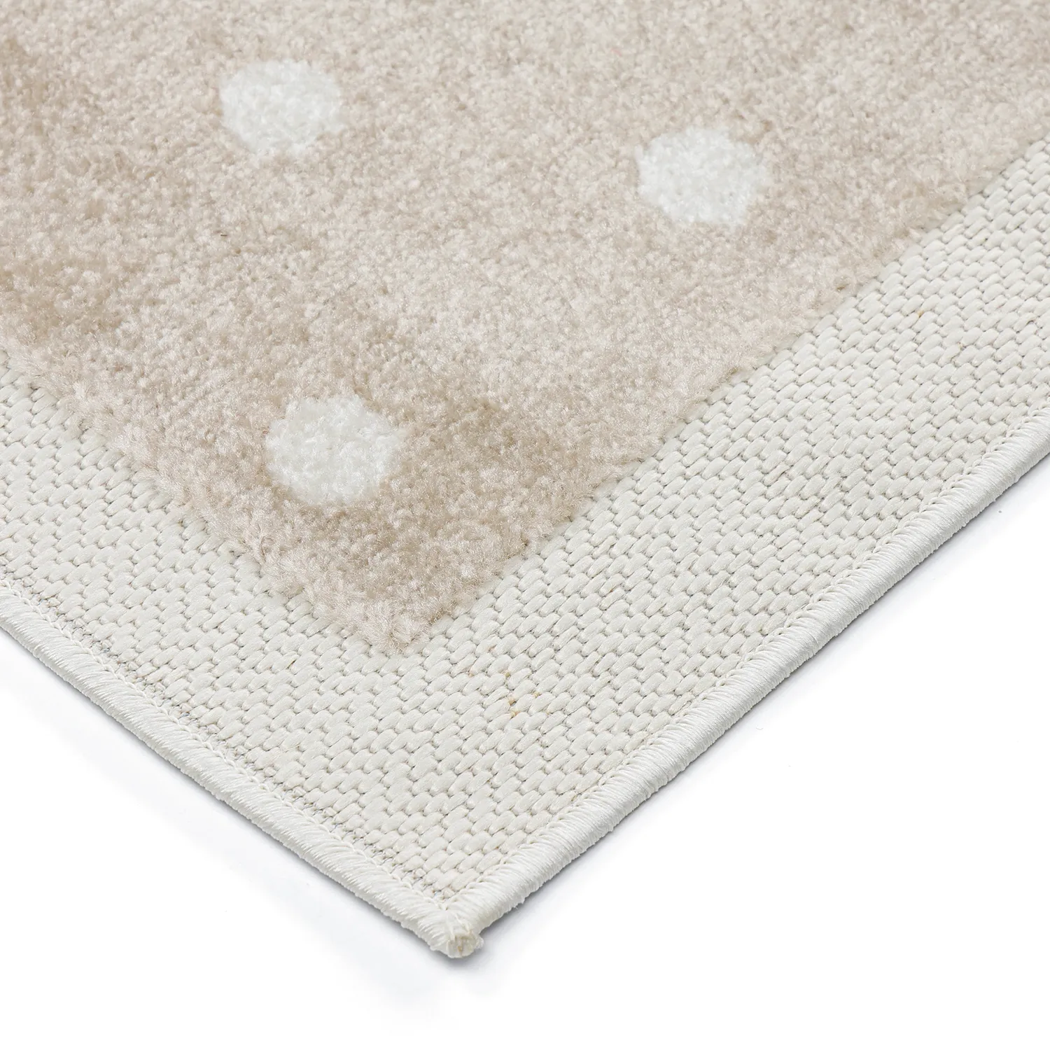 Kinderteppich - Star Grid (creme/braun)
