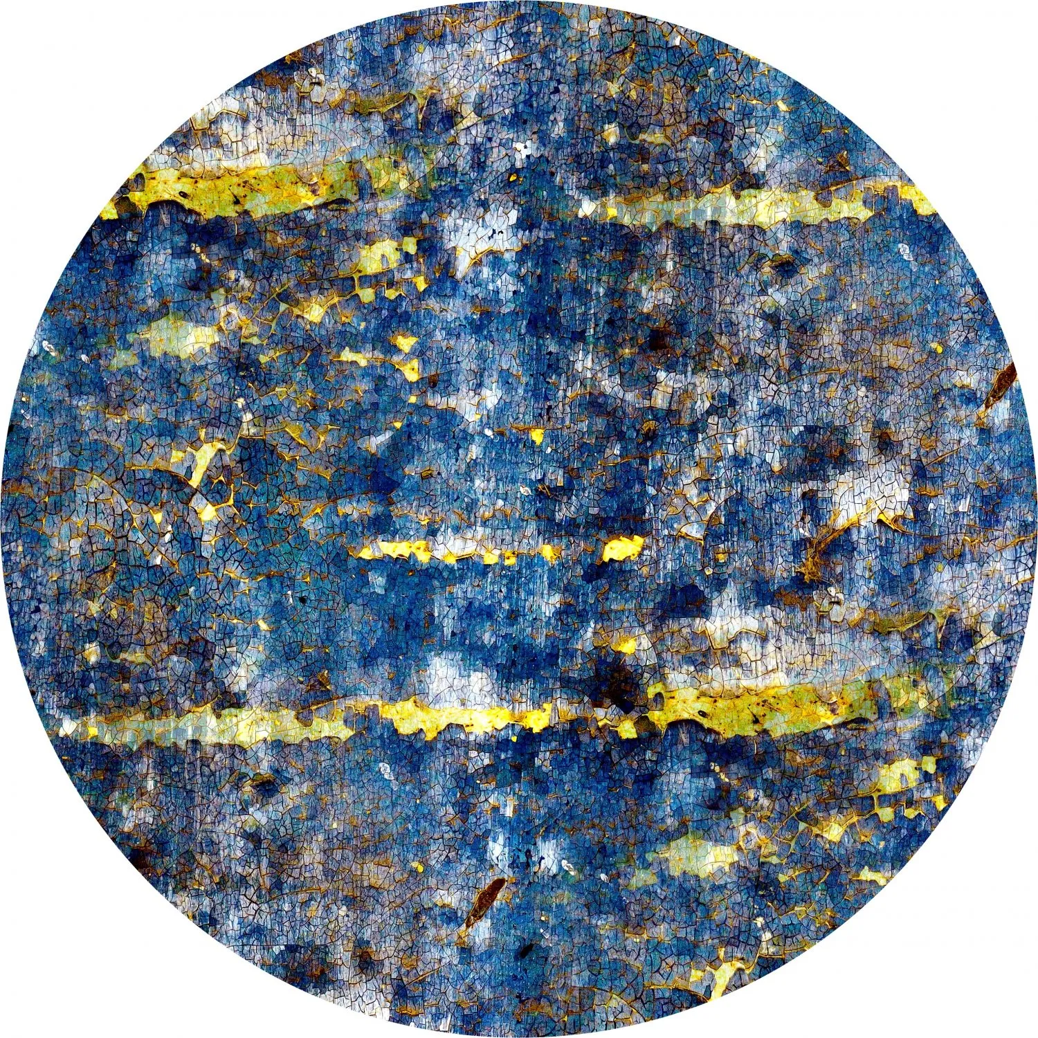 Rund Teppich - Estella (blau)
