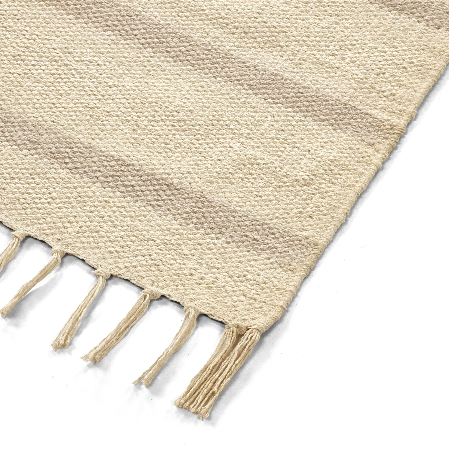Baumwollteppich - Helle (offwhite/grau)