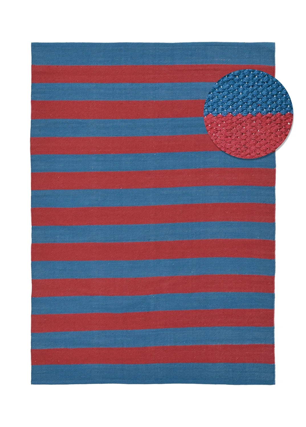 Baumwollteppich - Nilo (rot/blau)