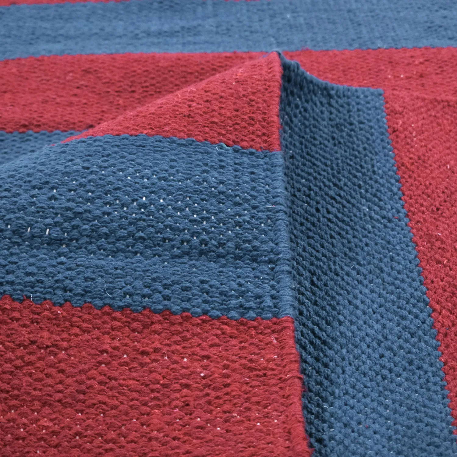 Baumwollteppich - Nilo (rot/blau)