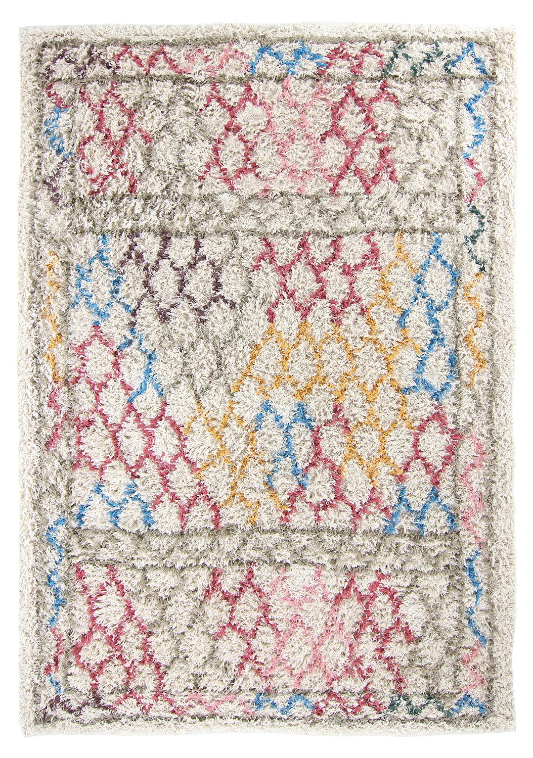 Hochflorteppiche - Calder Natural Cotton Shaggy (multi)