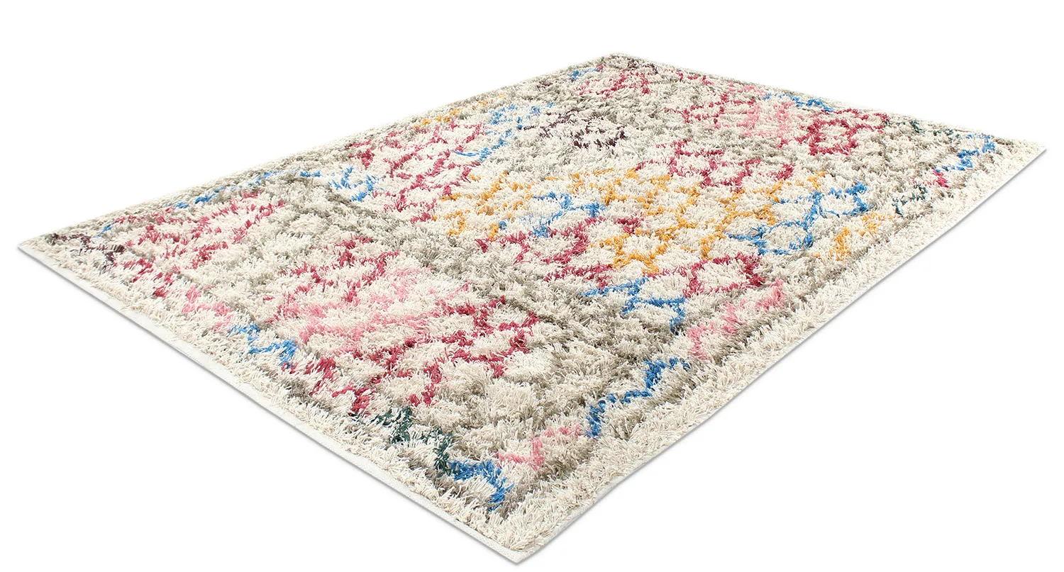 Hochflorteppiche - Calder Natural Cotton Shaggy (multi)