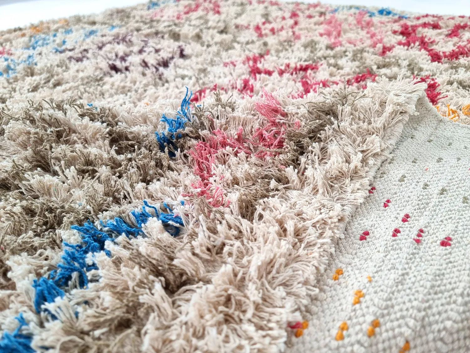 Hochflorteppiche - Calder Natural Cotton Shaggy (multi)