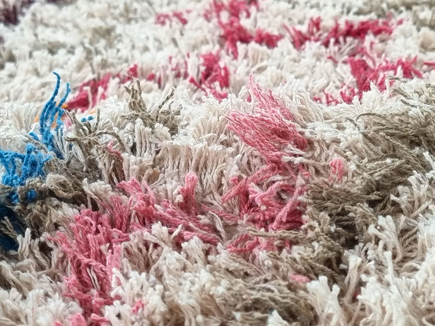 Hochflorteppiche - Calder Natural Cotton Shaggy (multi)