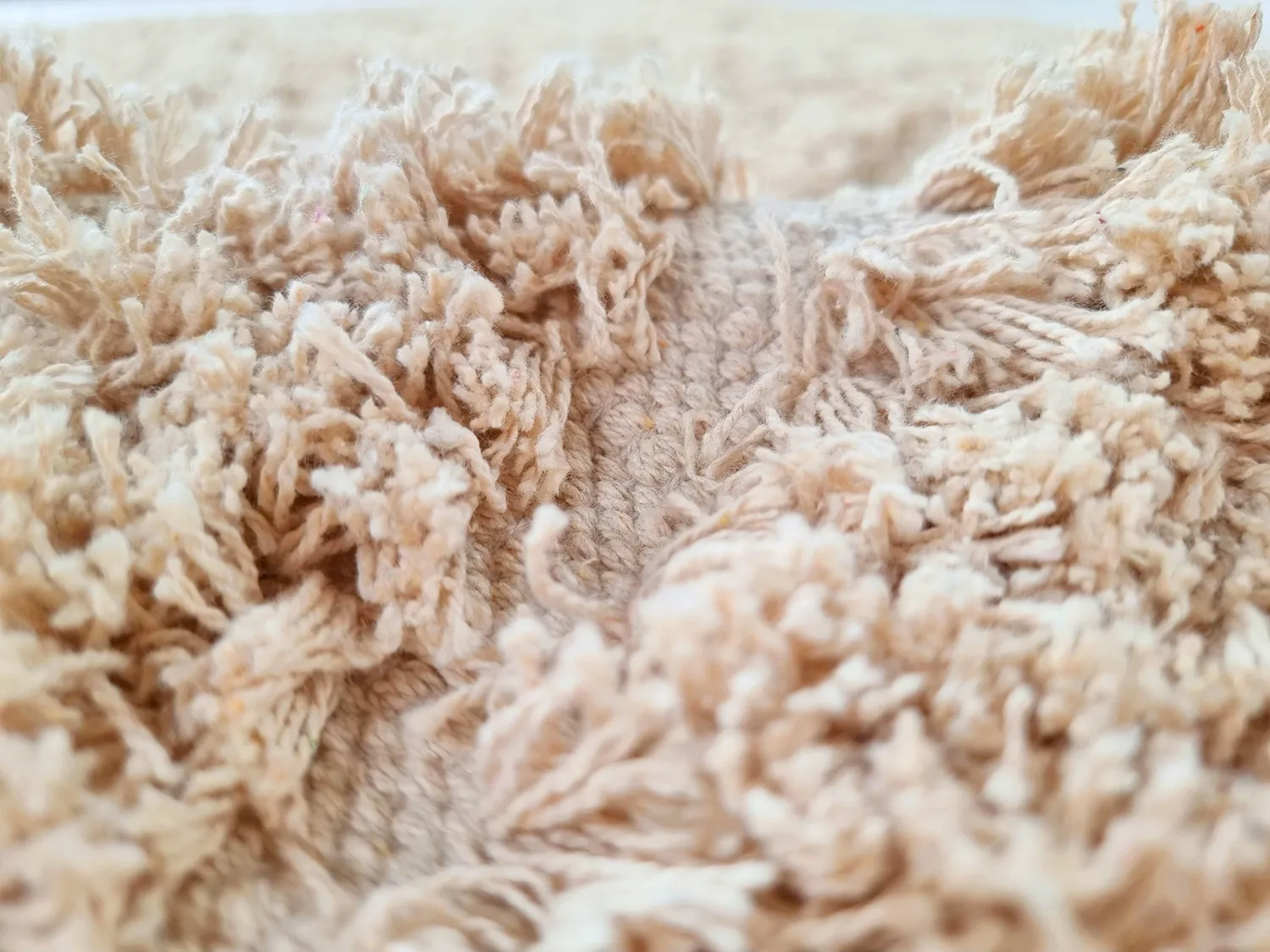 Hochflorteppiche - Indra Natural Cotton Shaggy (beige)