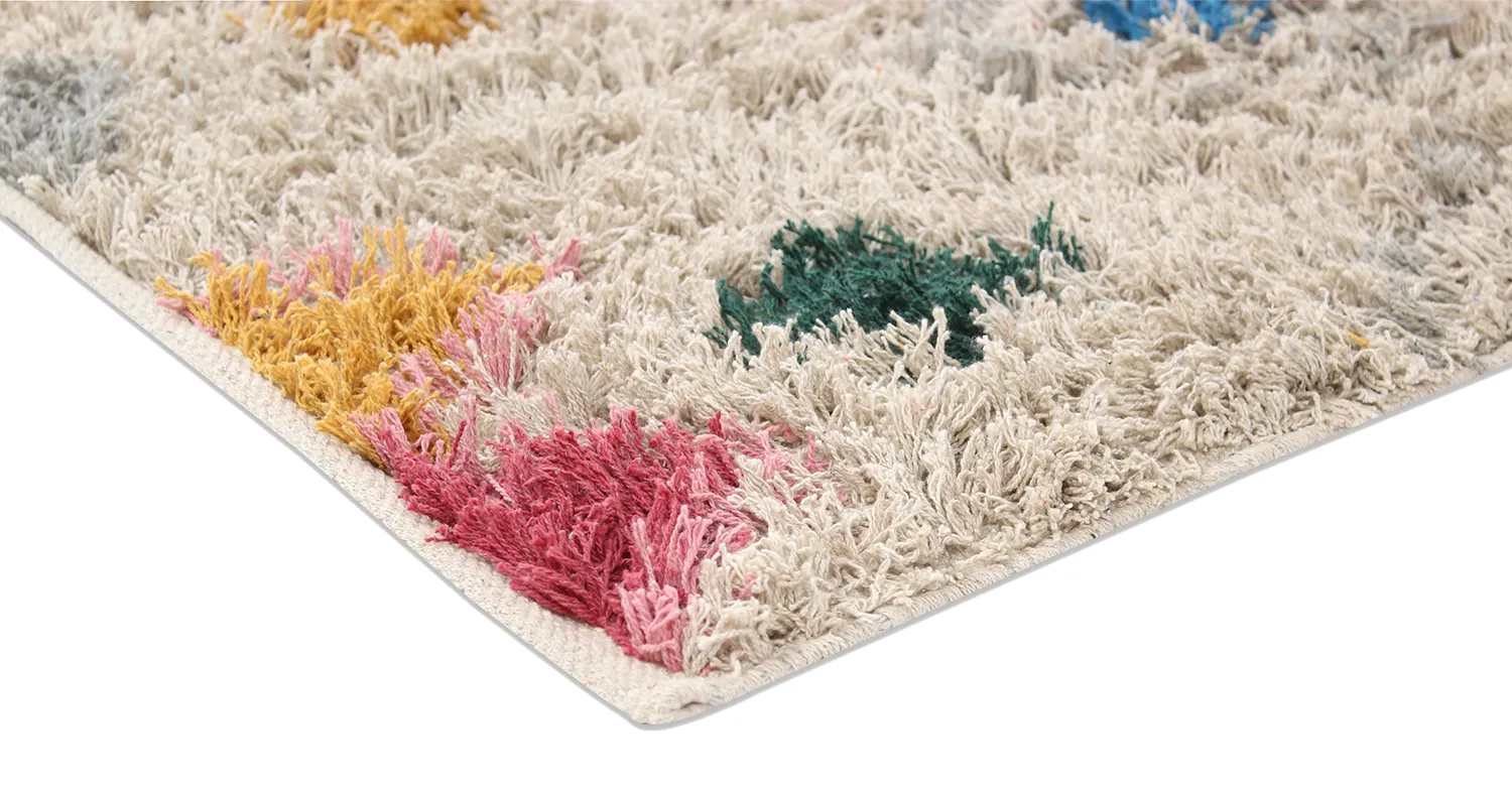 Hochflorteppiche - Marden Natural Cotton Shaggy (beige/multi)