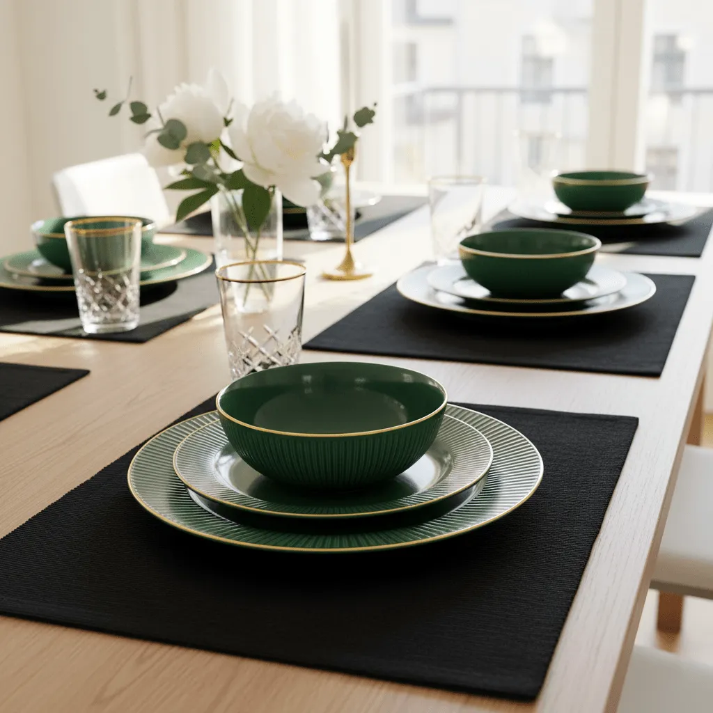 Platzset 2er-Pack - Niva (schwarz)