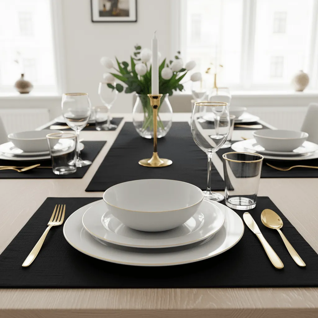 Platzset 2er-Pack - Niva (schwarz)