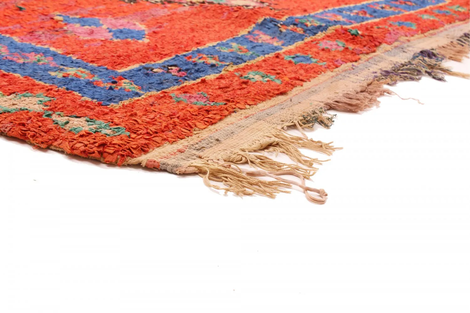 Marokkanische Berber Teppich Boucherouite 330 x 150 cm