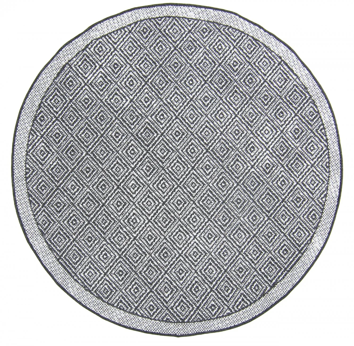 Rund Teppich - Monsaraz (schwarz)