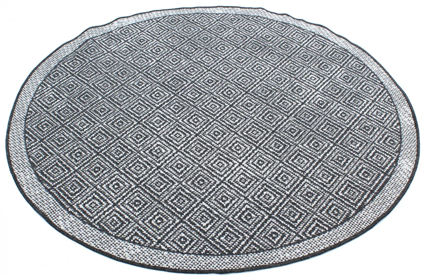 Rund Teppich - Monsaraz (schwarz)