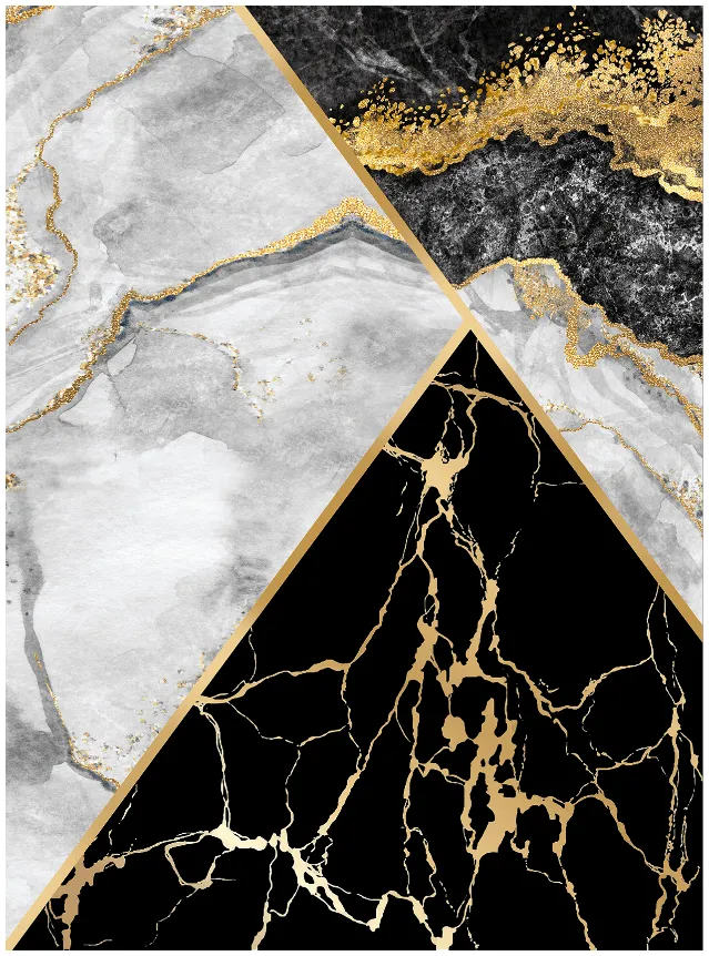 Wilton-Teppich - Cassa (grau/schwarz/gold)