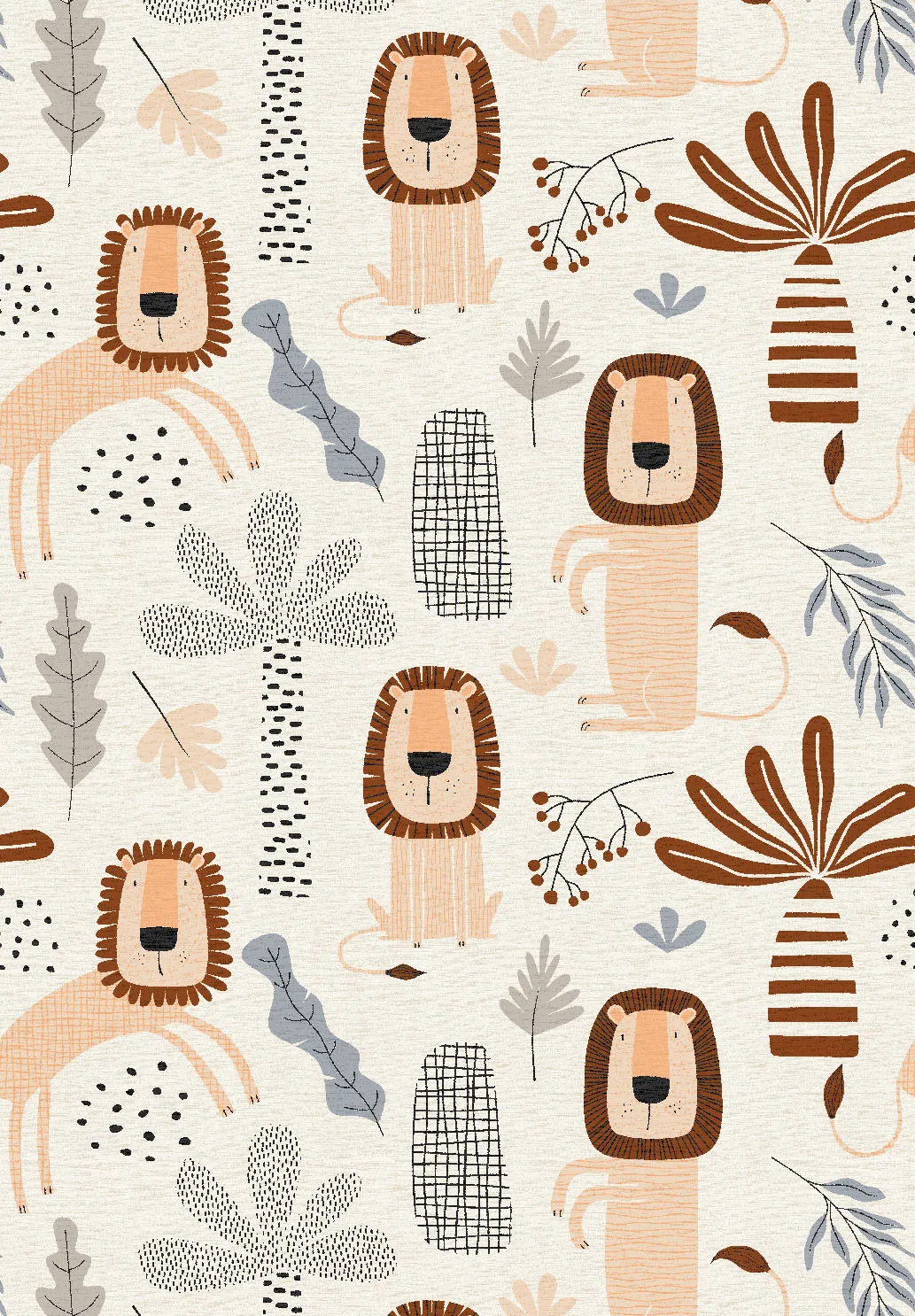 Kinderteppich - Lion Friends (beige)