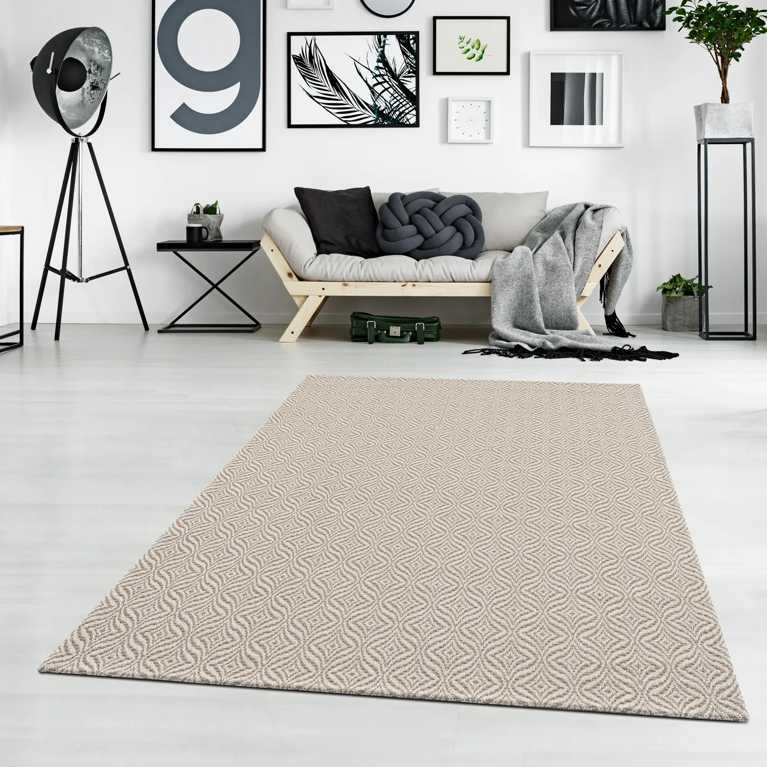 Baumwollteppich - Hvitanes (beige)