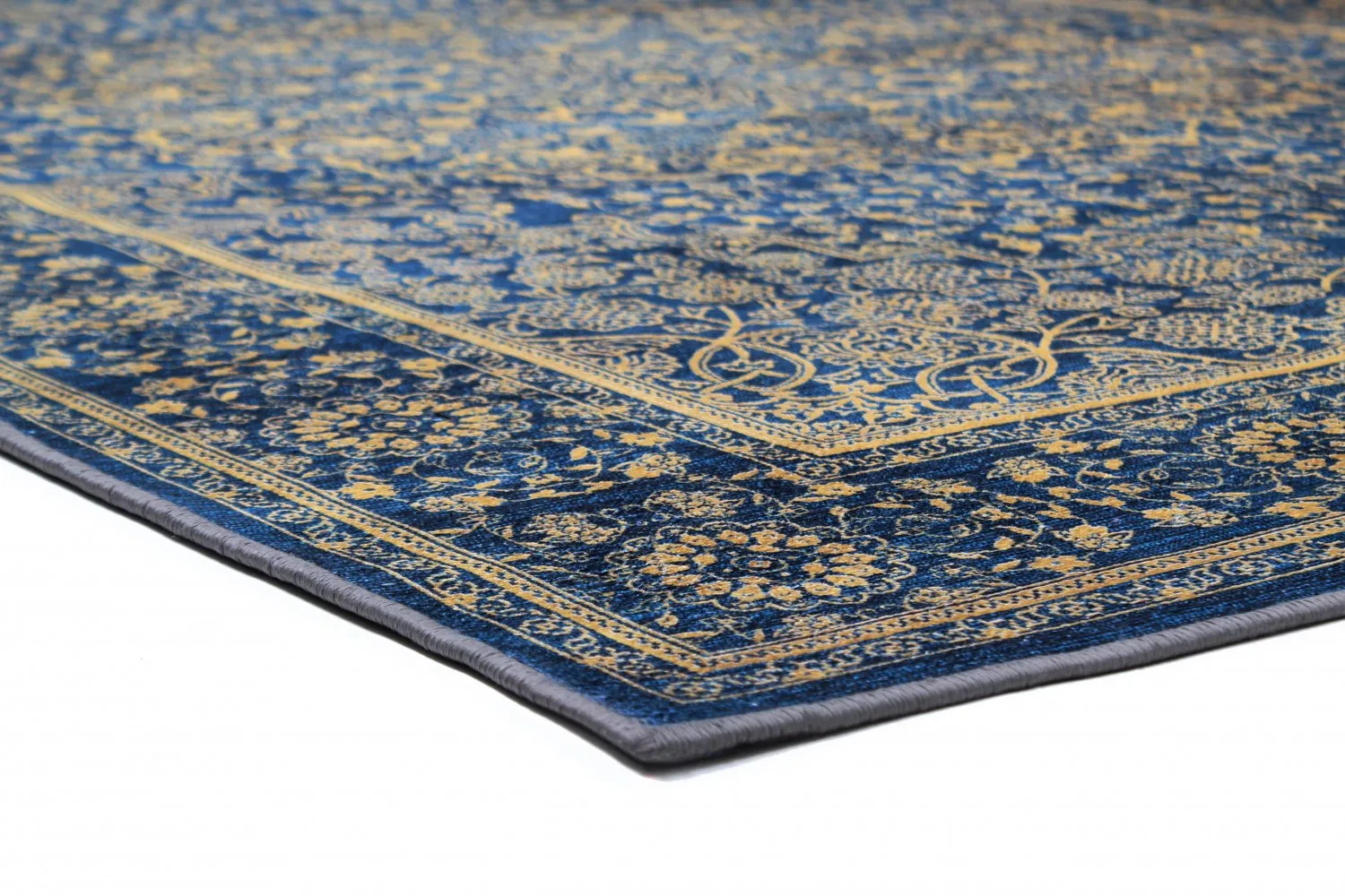 Wilton-Teppich - Vinadio (blau/gold)