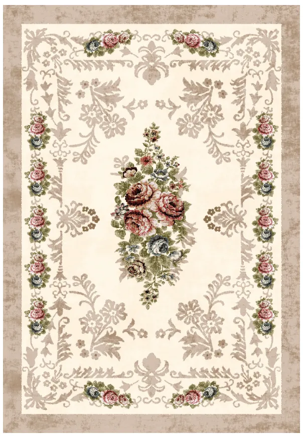 Wilton-Teppich - Delpha (beige/bunt)