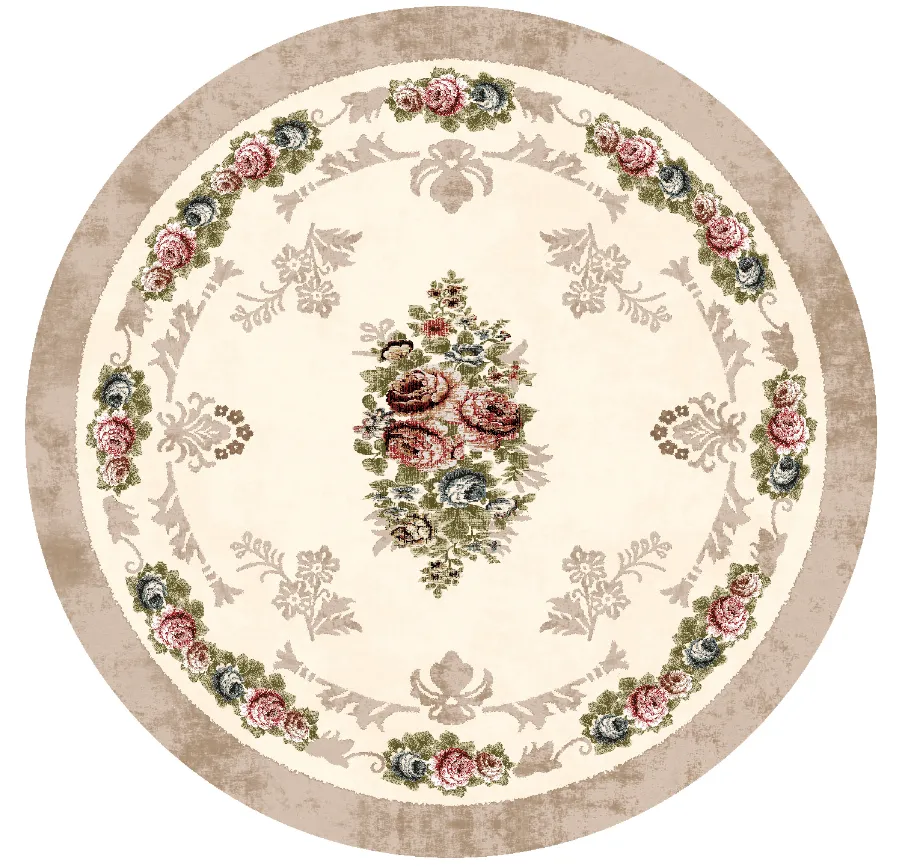 Rund Teppich - Delpha (beige/bunt)