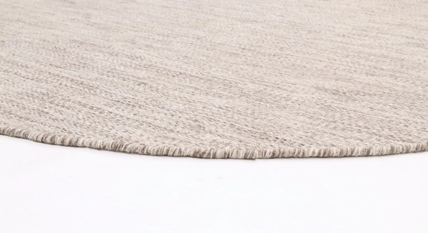 Runde Teppiche - Dhurry (beige)