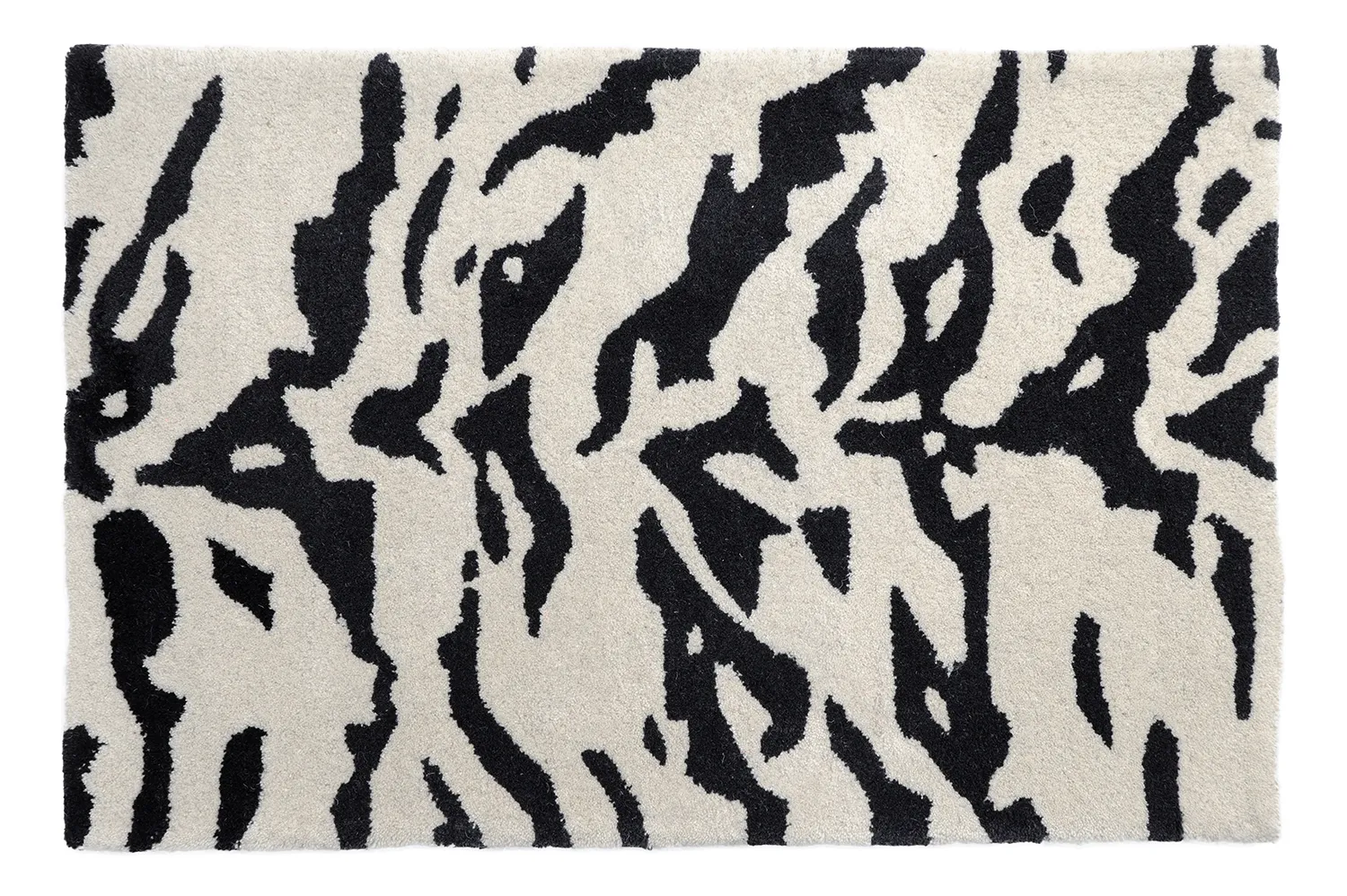 Fußmatte - Zebra Tufted Wool Premium (weiß/schwarz)