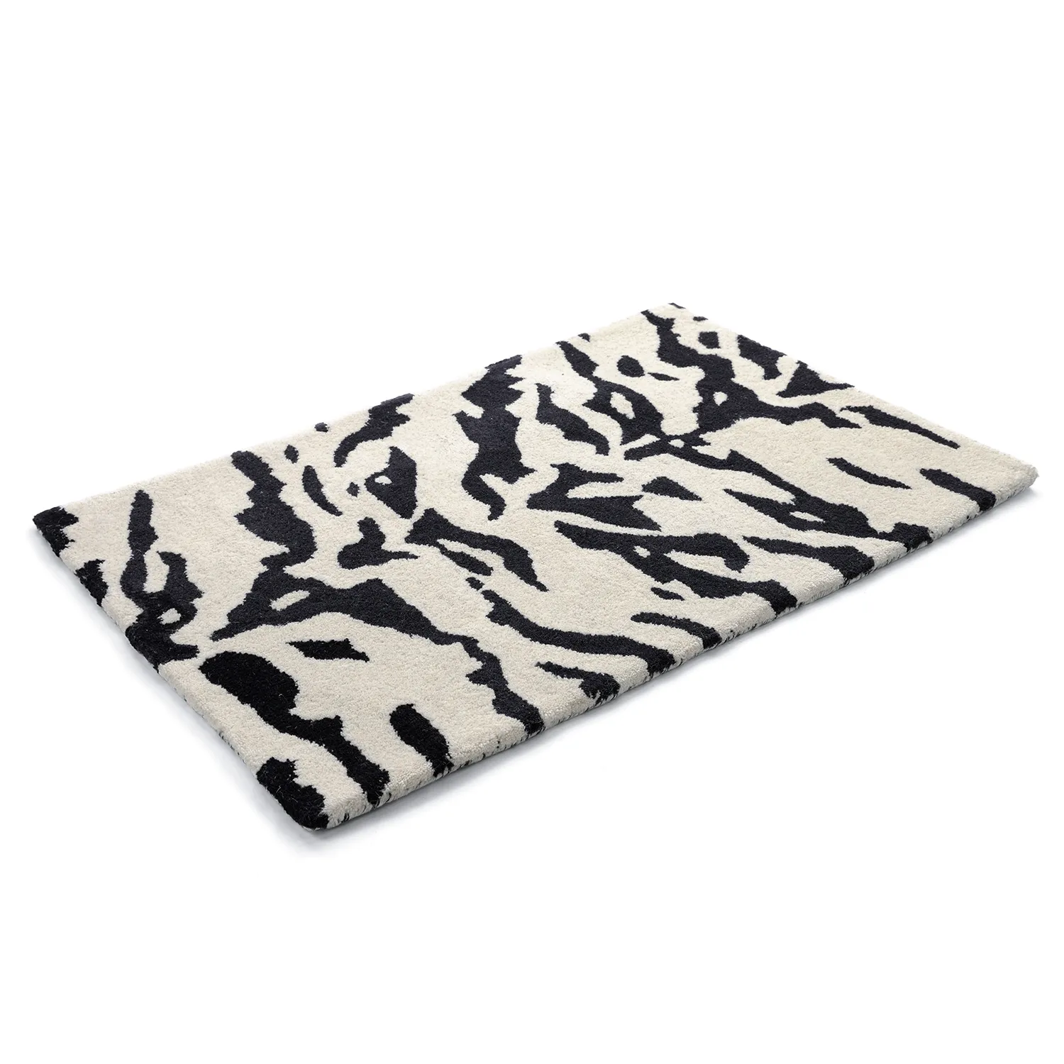 Fußmatte - Zebra Tufted Wool Premium (weiß/schwarz)