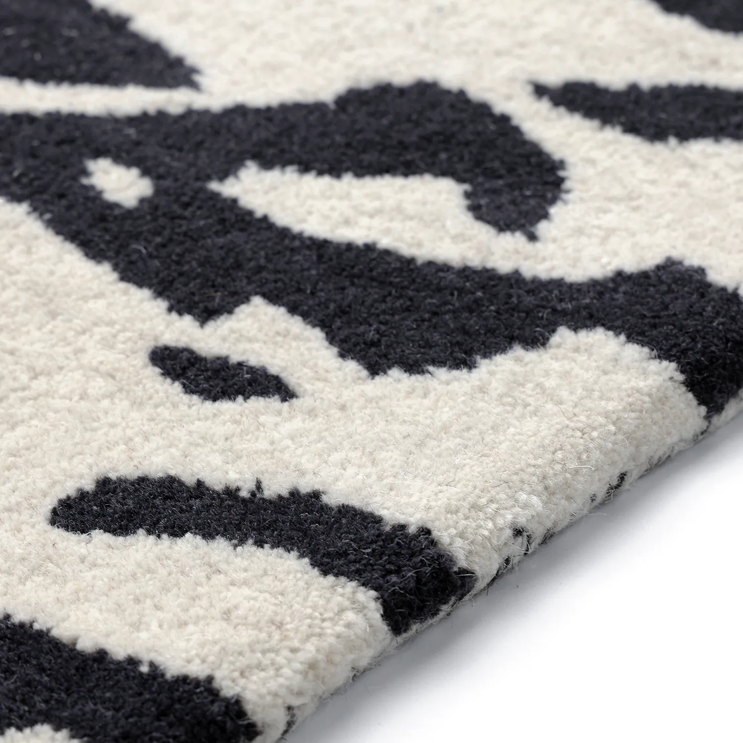 Fußmatte - Zebra Tufted Wool Premium (weiß/schwarz)