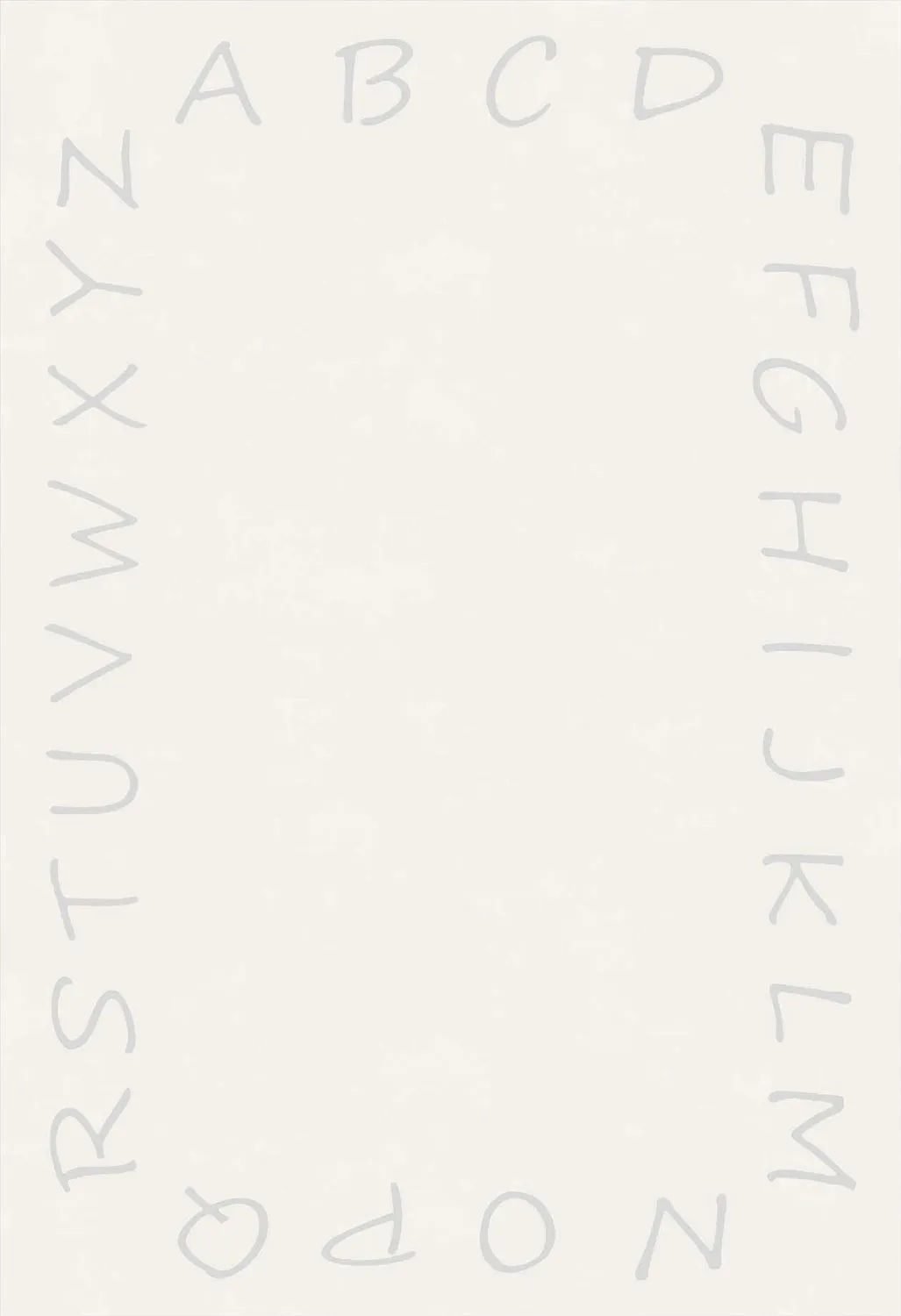 Kinderteppich - Alphabetic Border (weiß)