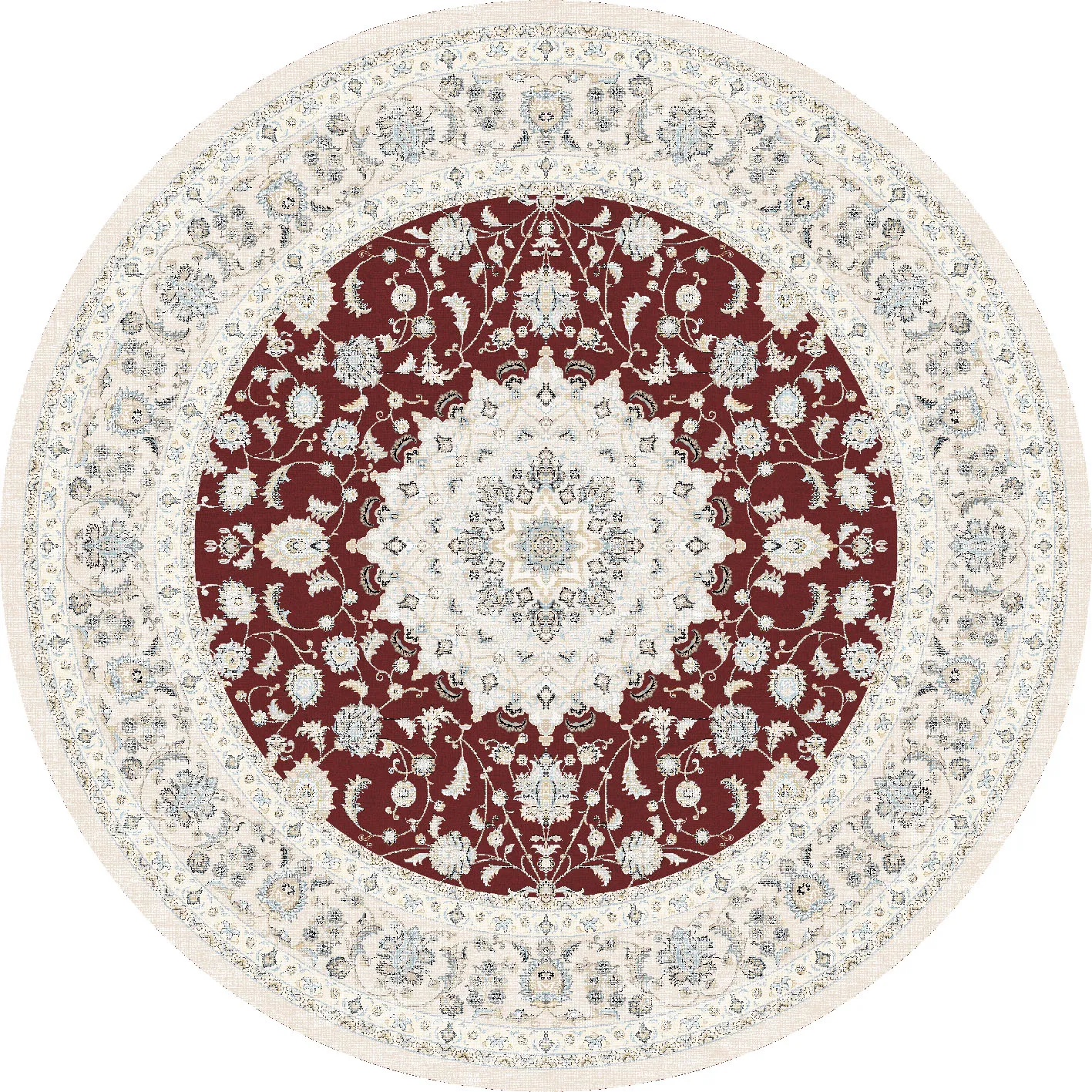 Rund Teppich - Arabella (burgund)