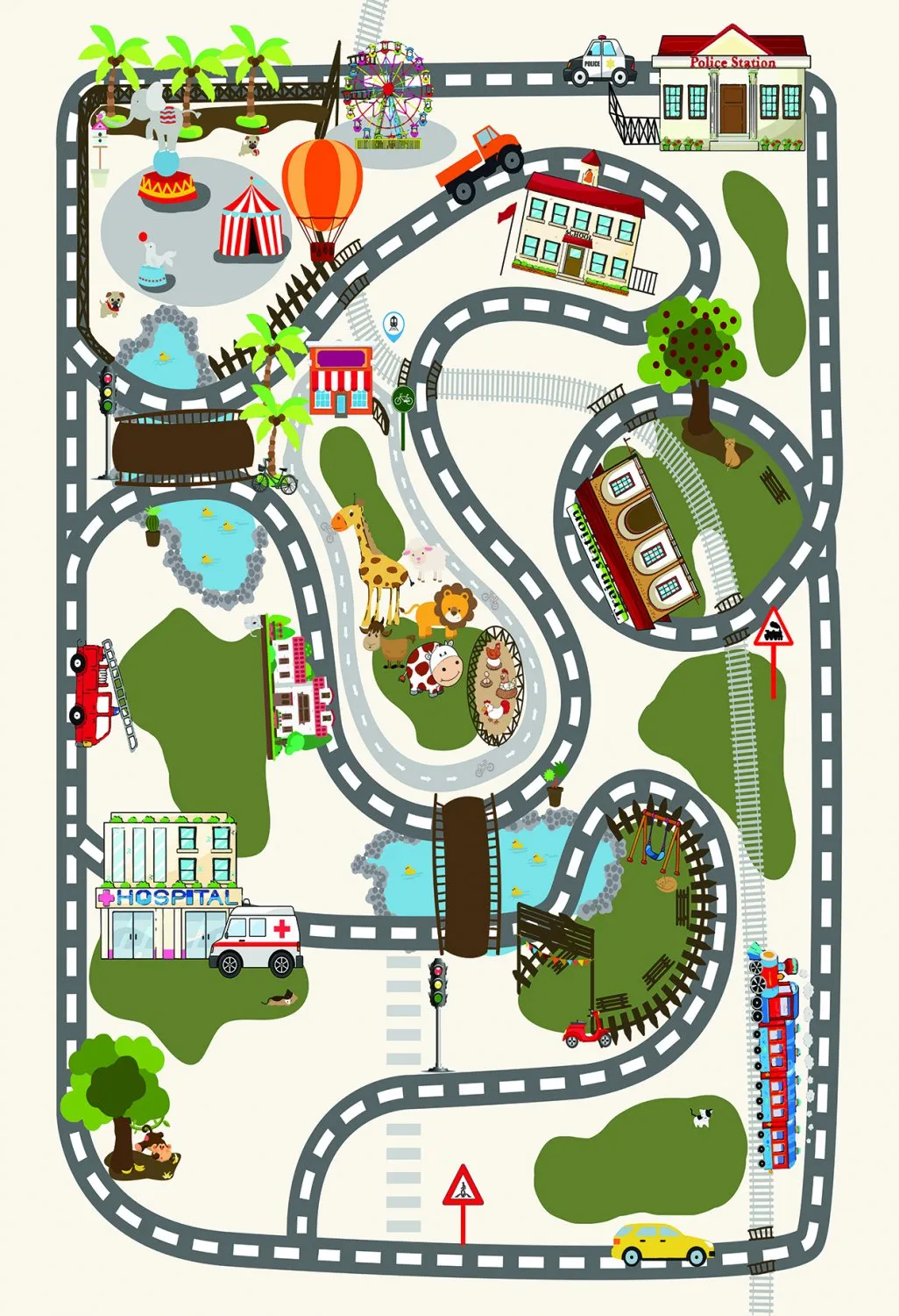 Kinderteppich - Little Town