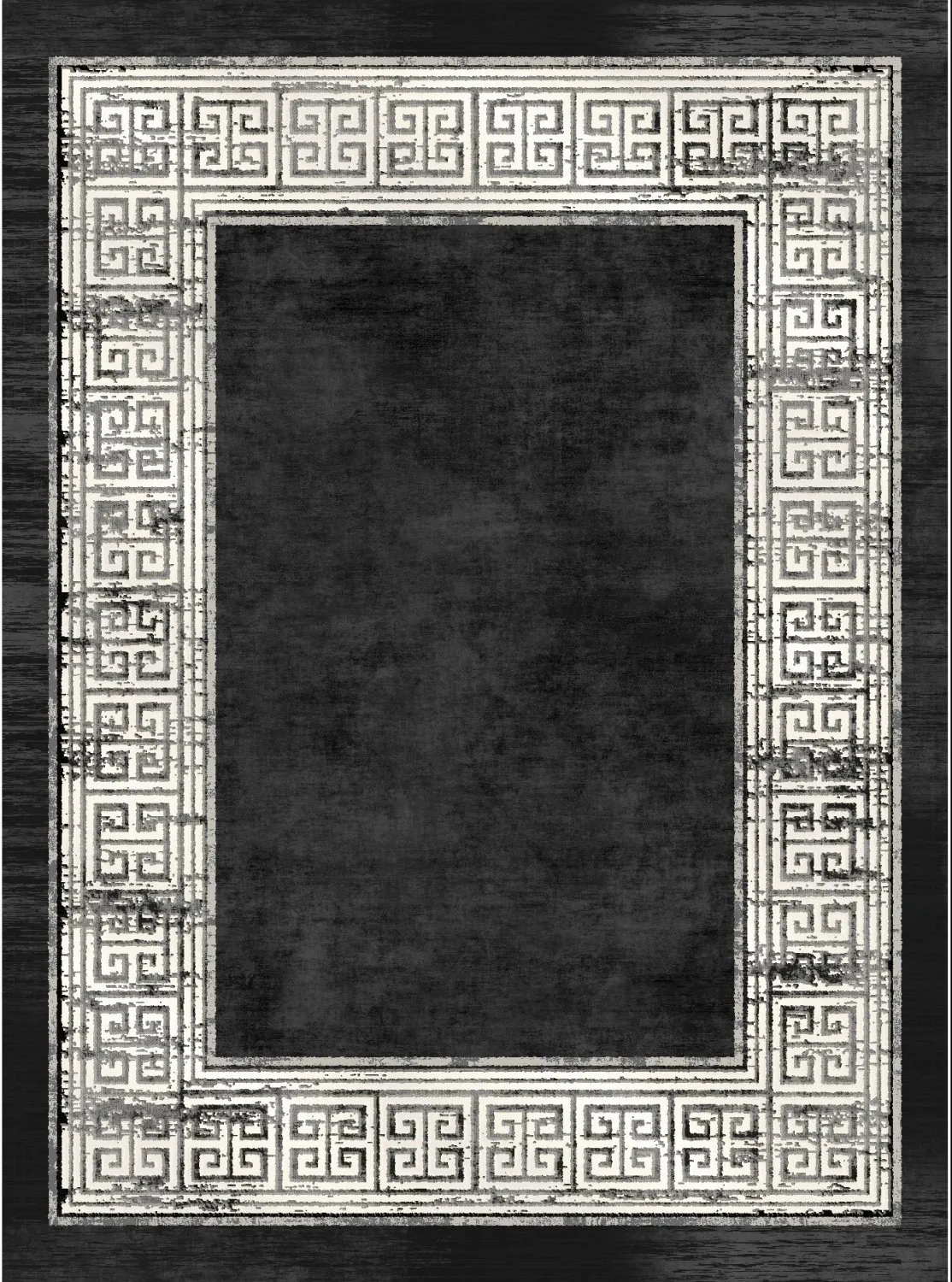 Wilton-Teppich - Tilos (schwarz/weiß)