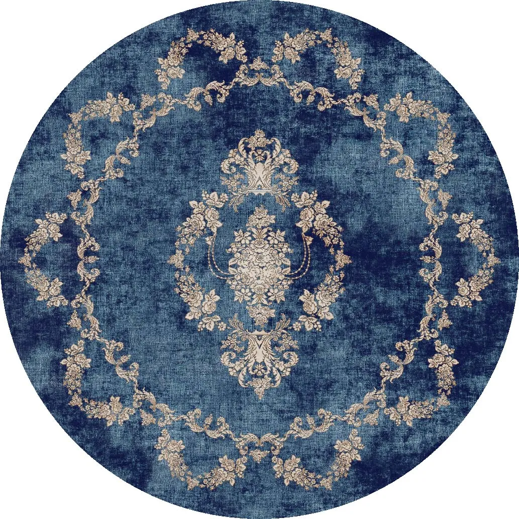Rund Teppich - Taknis (blau)