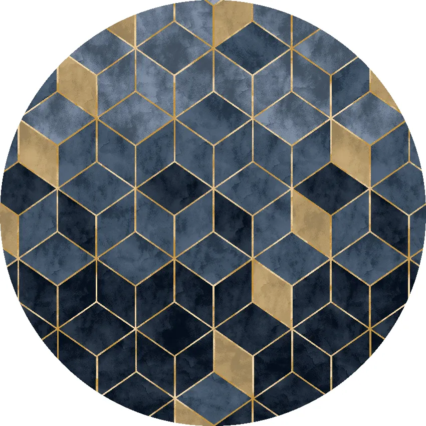 Rund Teppich - Brigooda (blau)