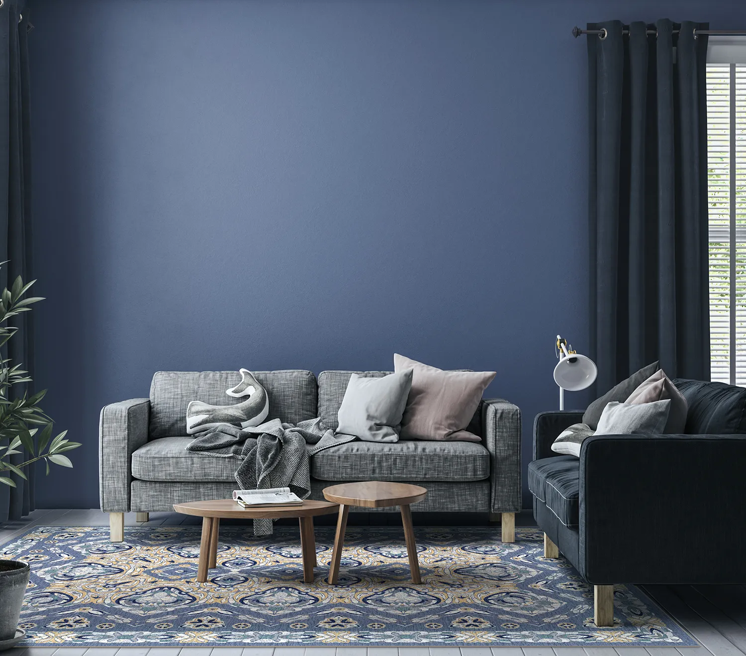 Wilton-Teppich - Henrietta (blau)